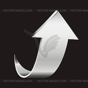 Silver arrow - vector image