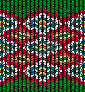 Knit Seamless Jacquard Ornament Pattern - vector clipart
