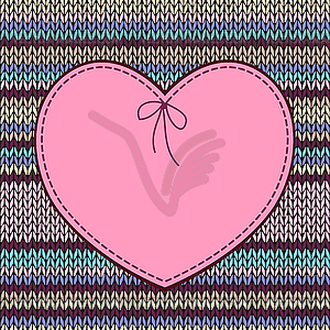 Valentine`s day Card. Heart Shape Design with - vector clip art