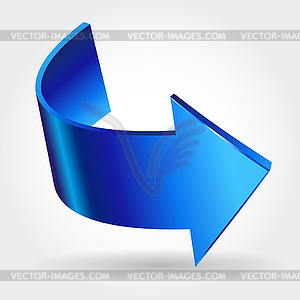 Blue arrow - vector image