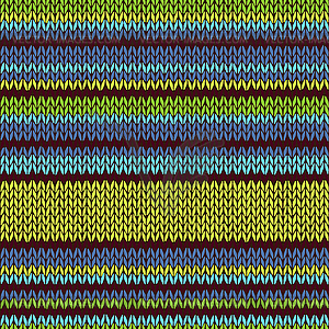 Seamless Color Striped Knitted Pattern - vector image