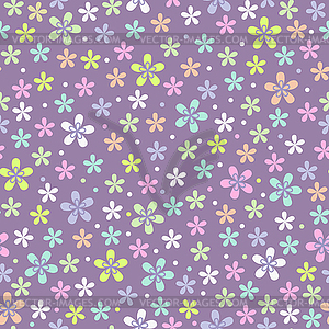 Flower seamless color pattern - vector image