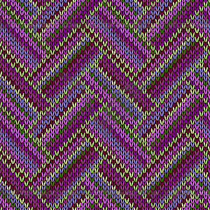 Multicolored Seamless Spring Knitted Pattern. - vector image