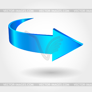 Blue arrow - vector clipart