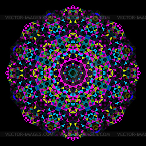 Abstract Flower. Creative Colorful style wheel. Cya - vector clipart