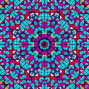 Geometric Color Abstract Retro Pattern. - vector clipart