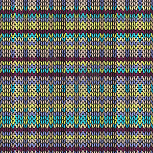 Seamless knitted pattern. Multicolored repeating - vector clip art