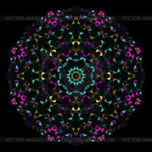 Abstract Geometric Bright Kaleidoscope Pattern. - vector image