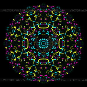 Abstract Geometric Bright Kaleidoscope Pattern. - vector image