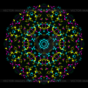 Abstract Geometric Bright Kaleidoscope Pattern. - vector image