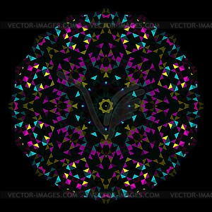 Abstract Geometric Bright Kaleidoscope Pattern. - vector image