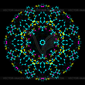 Abstract Geometric Bright Kaleidoscope Pattern. - vector clipart