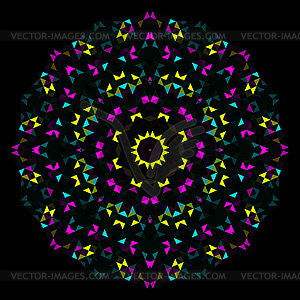 Abstract Flower. Creative Colorful style wheel. Cya - color vector clipart