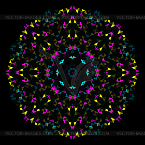 Abstract Geometric Bright Kaleidoscope Pattern. - vector image