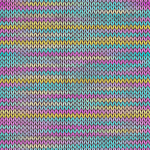Style Seamless Knitted Melange Pattern - vector image