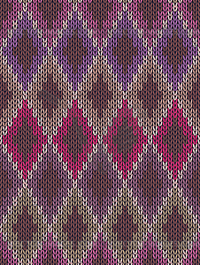 Knit woolen seamless jacquard ornament texture - vector clipart