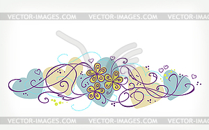 Cute Floral Background. Retro Card for different - vector clip art