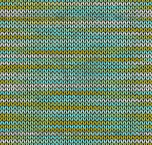 Style Seamless Knitted Pattern. Blue Green White - vector image