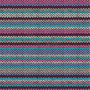 Seamless Color Striped Knitted Pattern - vector clipart / vector image