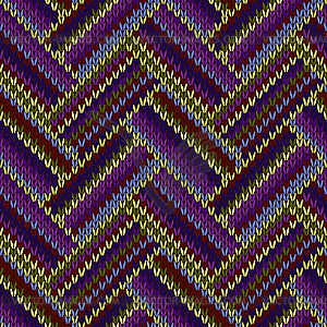 Multicolored Seamless Spring Knitted Pattern. - vector clipart