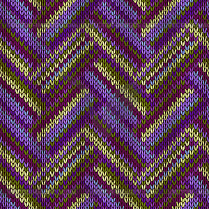 Multicolored Seamless Spring Knitted Pattern. - vector image