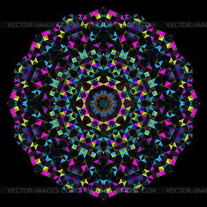 Abstract Flower. Creative Colorful style wheel. Cya - vector image