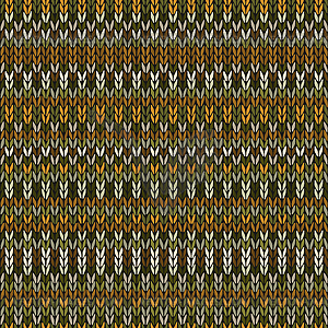 Multicolored Seamless Knitted Pattern - vector image
