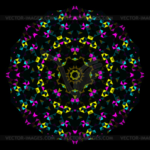 Abstract Geometric Bright Kaleidoscope Pattern. - vector image