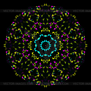 Abstract Geometric Bright Kaleidoscope Pattern. - vector image