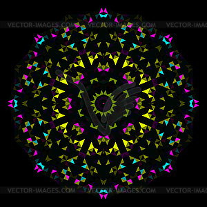 Abstract Geometric Bright Kaleidoscope Pattern. - vector clipart