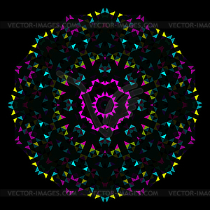 Abstract Geometric Bright Kaleidoscope Pattern. - stock vector clipart