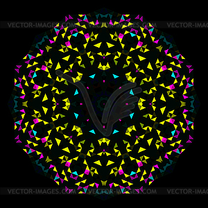 Abstract Geometric Bright Kaleidoscope Pattern. - vector image