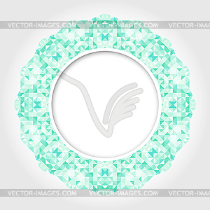 Абстрактный Белый круглая рамка со светло-зелеными - стоковое векторное изображение