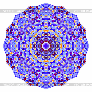 Abstract colorful circle backdrop. Mosaic round - vector clip art