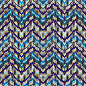 Seamless geometric ethnic spokes knitted pattern. - vector image