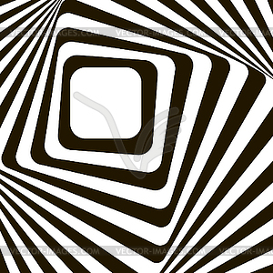 Abstract lines distortion effect. Black and white - vector EPS clipart