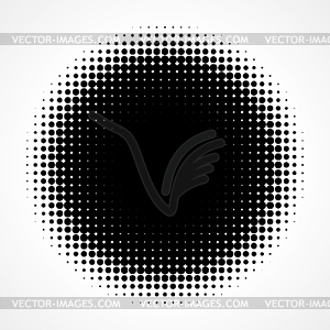 Abstract Halftone Black and White Modern Design - vector clipart