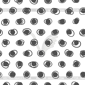 Бесшовные черный и белый узор. Полька Dot Текстура - векторная иллюстрация