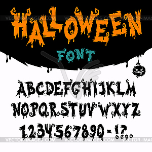 Halloween Font - royalty-free vector image