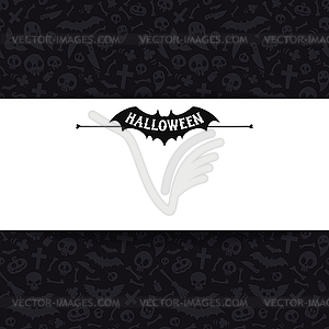 White Paper Sheet on Dark Halloween Background - vector clipart