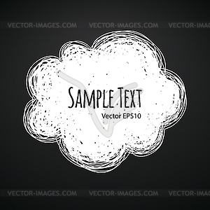 Chalk Doodle Cloud Background - vector image