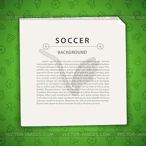 Green Soccer Background with Copy Space - vector clip art