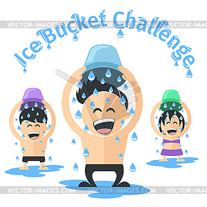 Ice bucket challenge - vector image