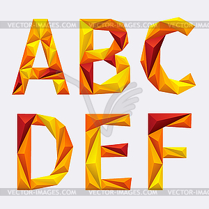 Abstract alphabet - vector clip art