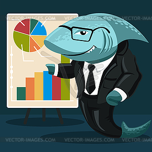 Shark of business - vector image