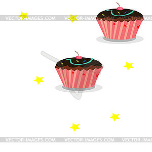 Cupcake набор - графика в векторном формате