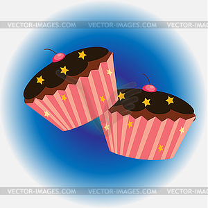 Cupcake set - vector image