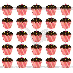 Cupcake set - vector clip art