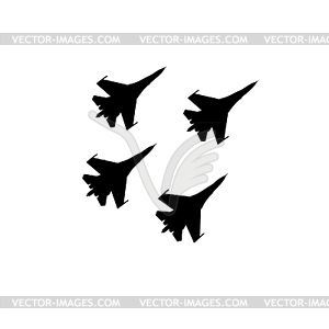 Silhouette of aircraft - vector image