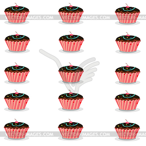 Cupcake набор - векторный клипарт Royalty-Free